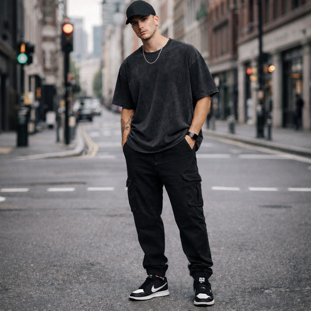 ACID wash oversized t shirt